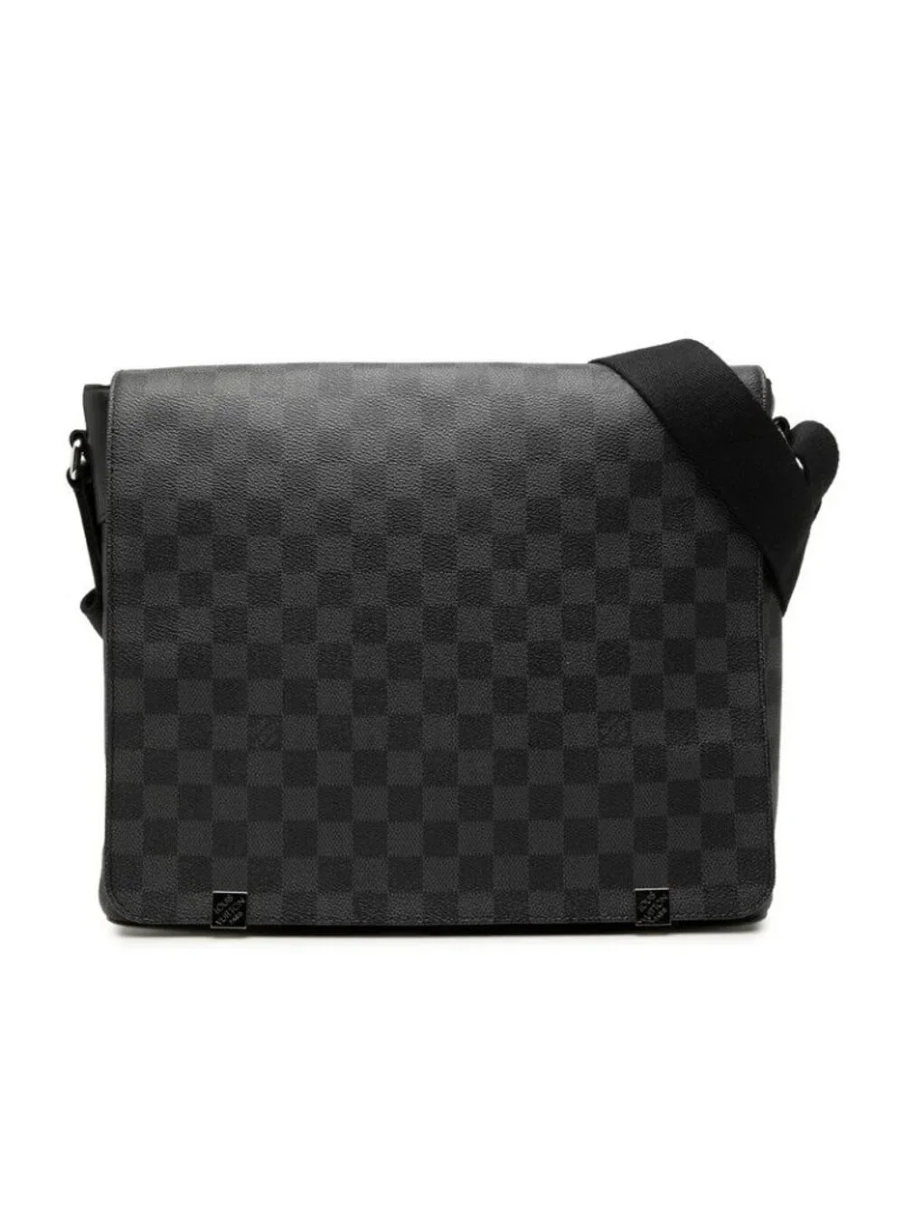Louis Vuitton Damier Graphite District MM NM Crossbody Shoulder Bag Black